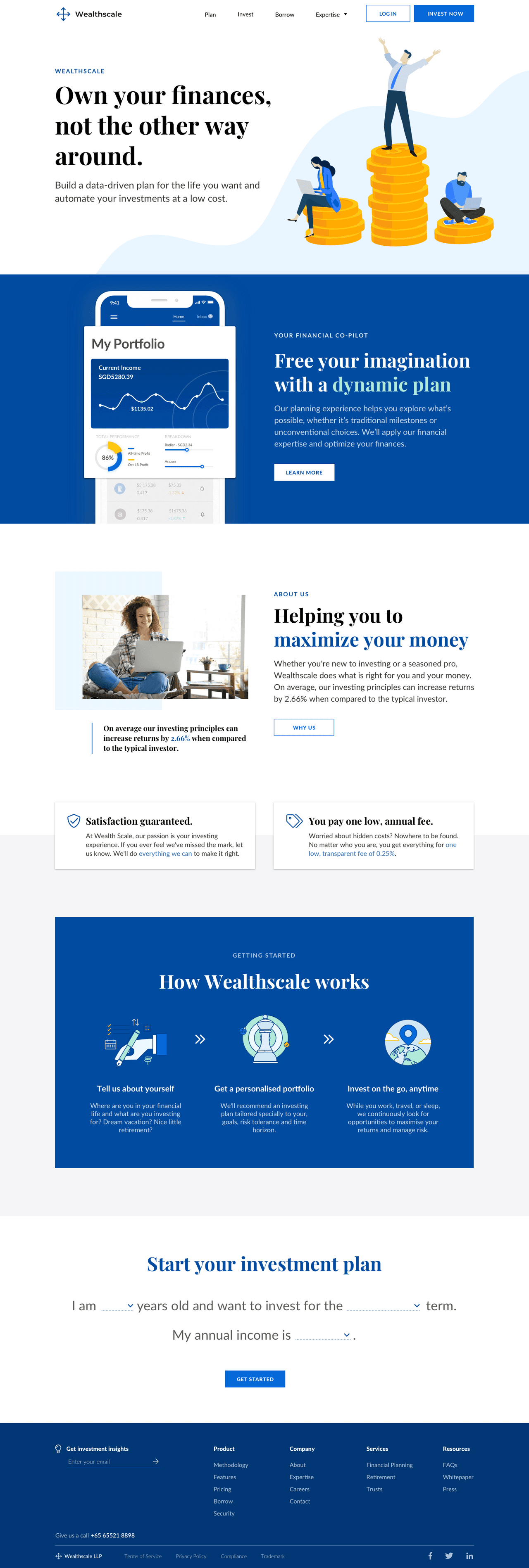 Wealthscale website showcase
